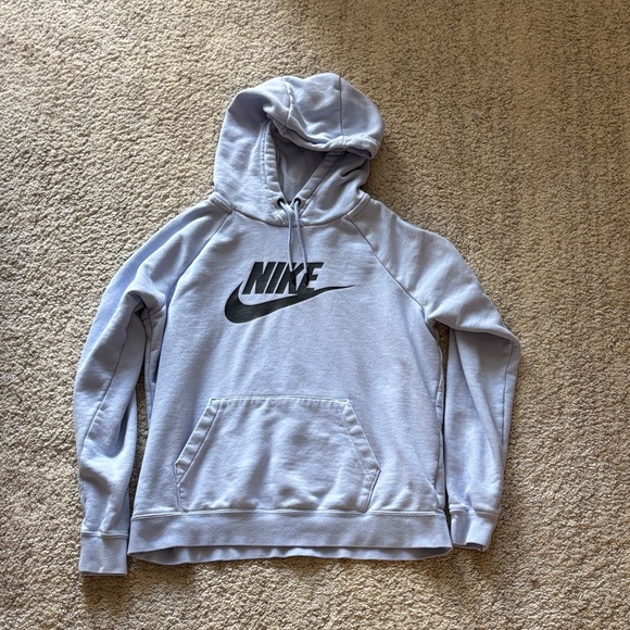Nike Women's Lilac Hoodie with Black Logo - Picture 6 of 7